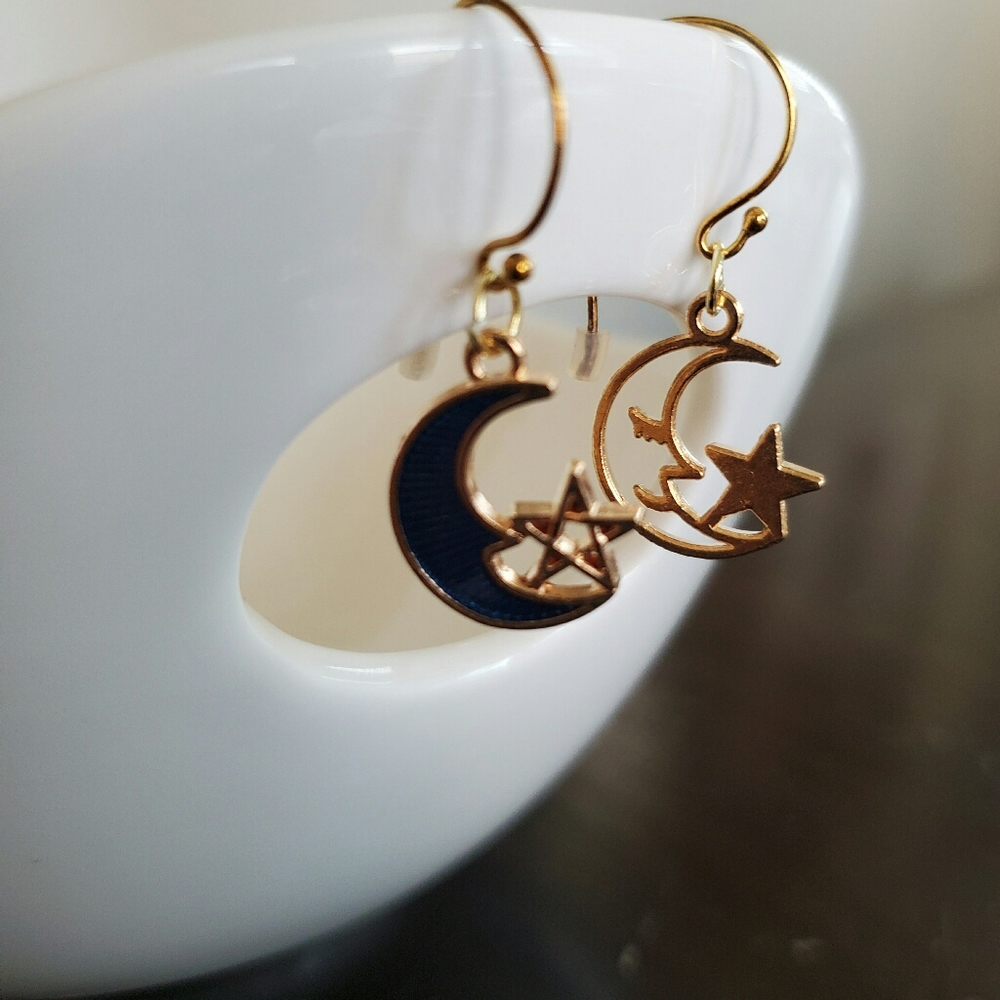 Handmade moon earrings